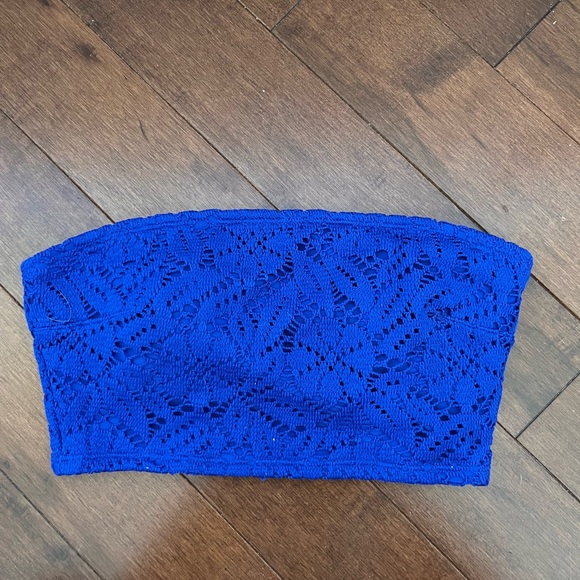Aerie Royal Blue Lace Swim Bandeau - Picture 4 of 5